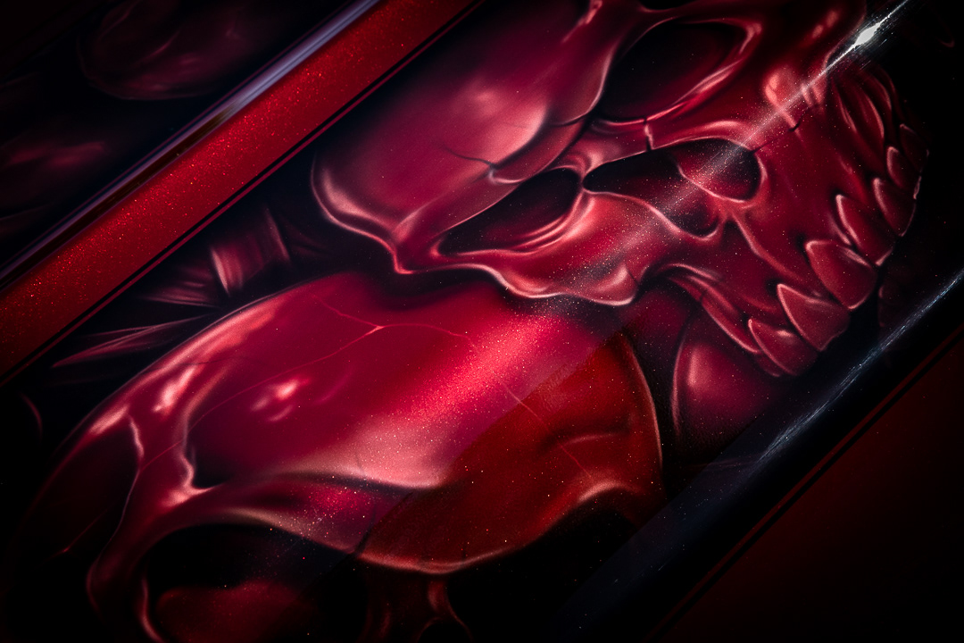Air Brush under hood of car