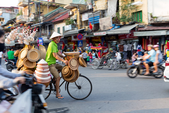 Busy streets of Hanoi, Vietnam