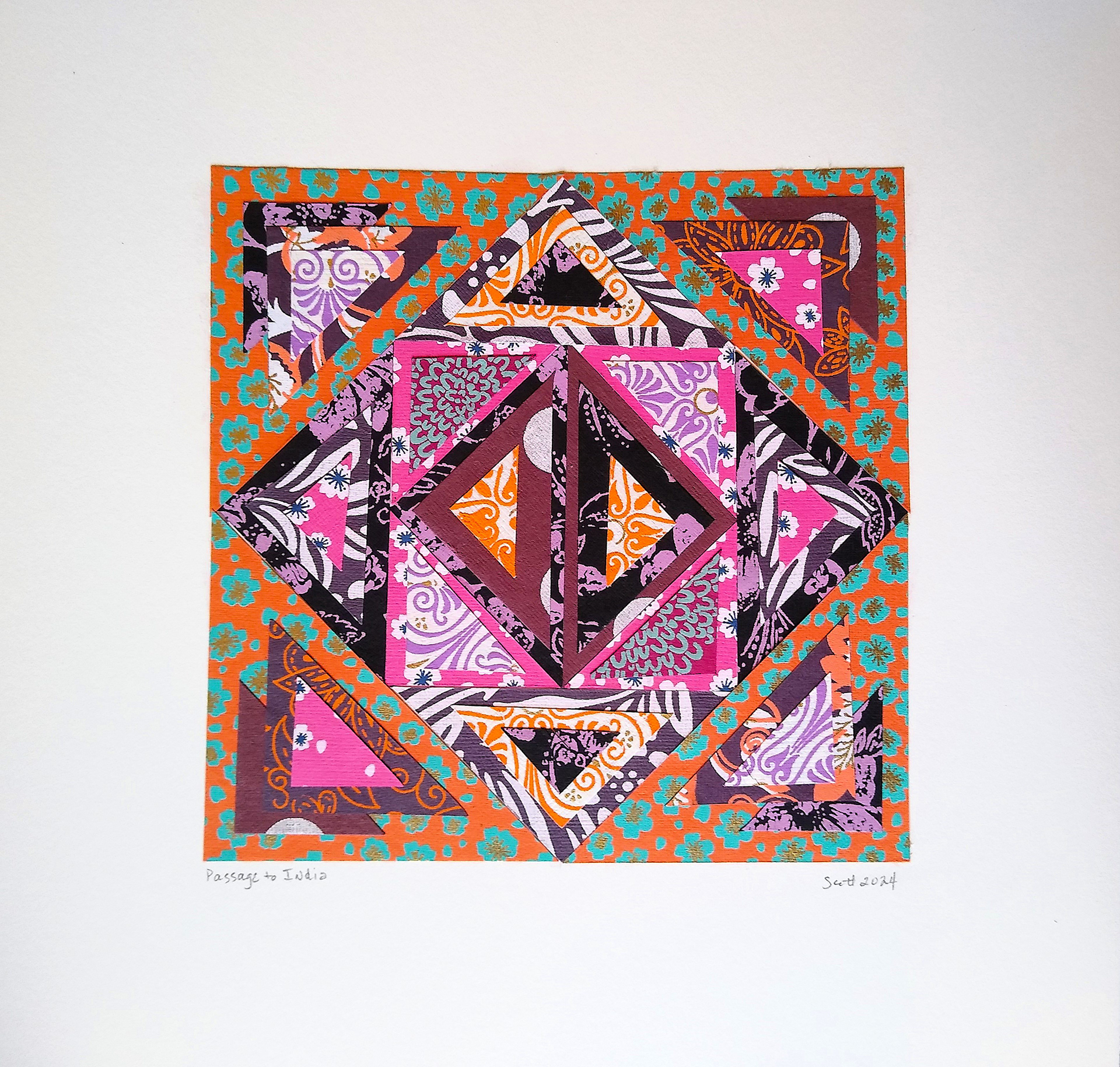 "Passage to India" 10"W x 10"H