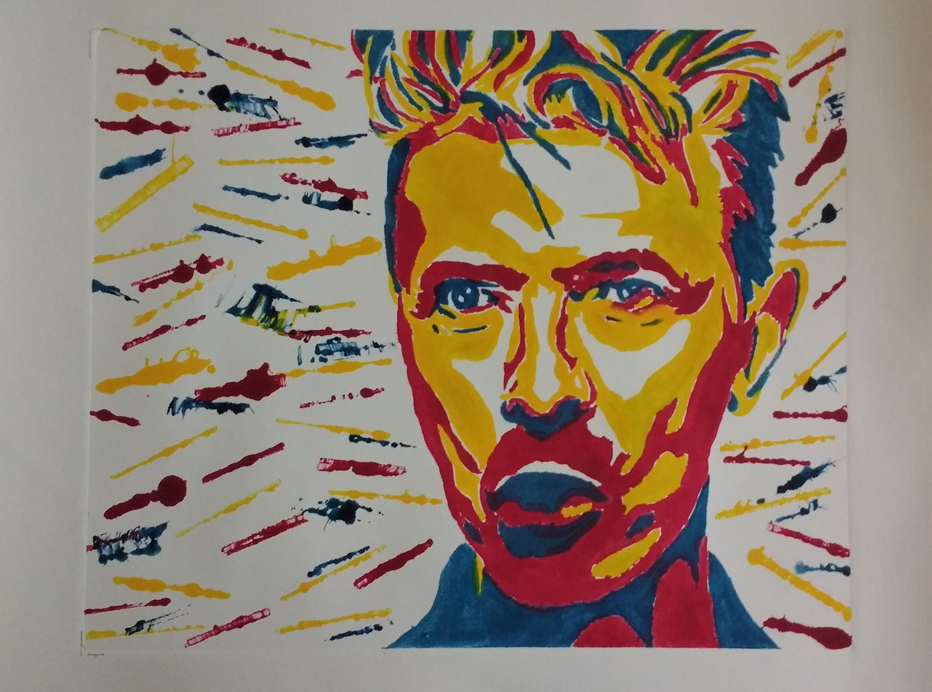 "Primary Bowie" 20"W x 16"H, monotype