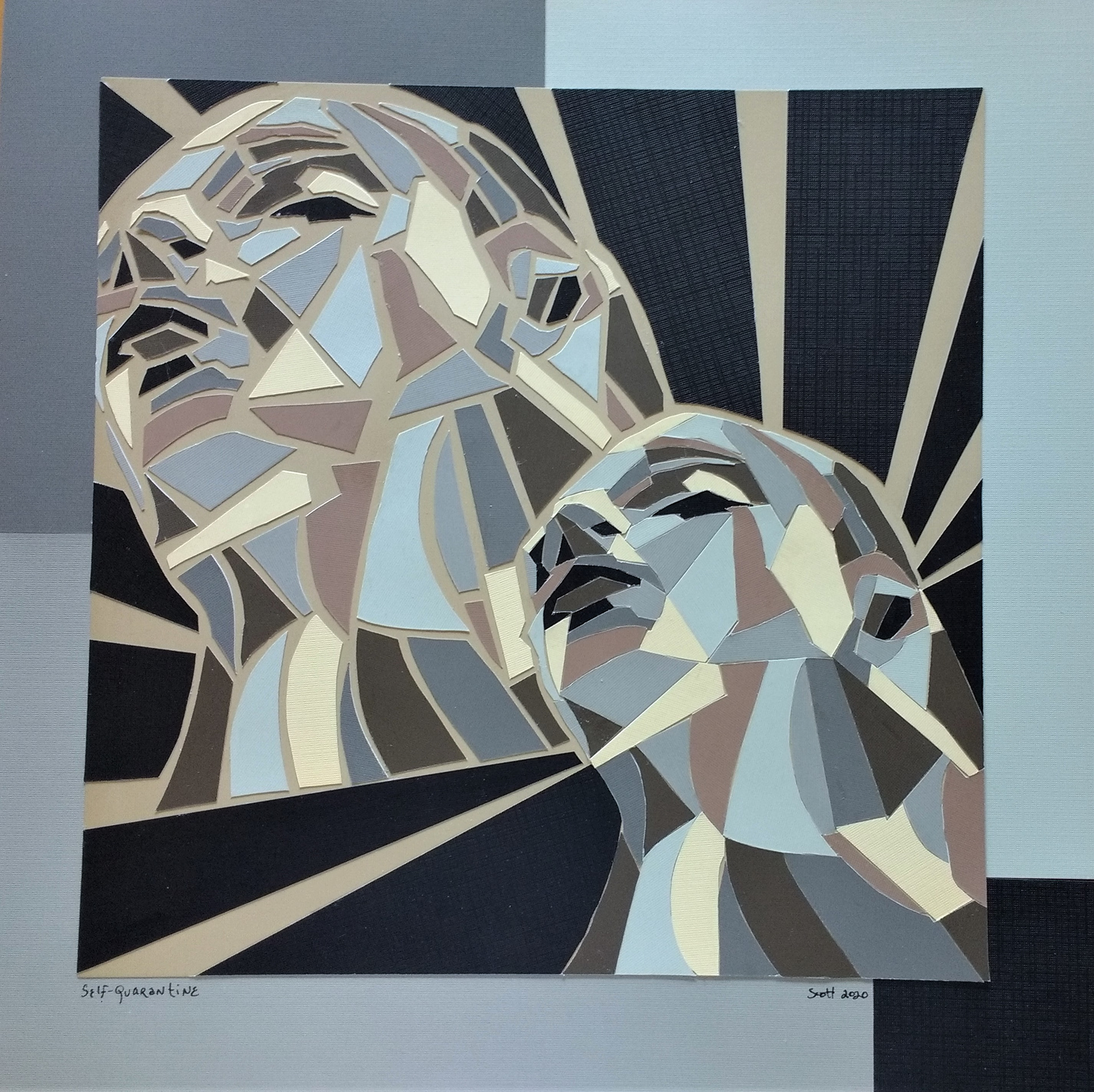 "Self-Quarantine"  16"W x 16"H