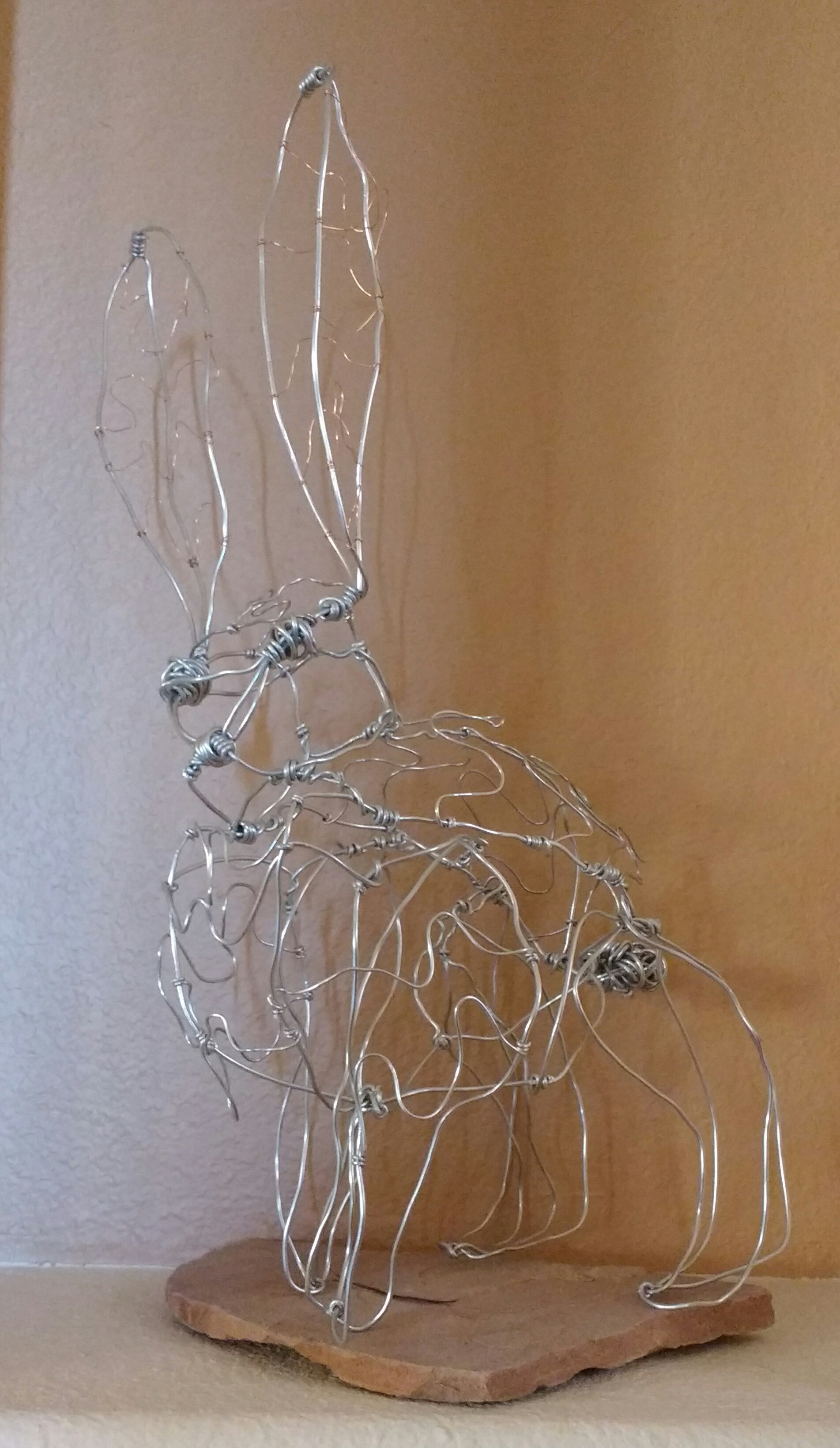 "Jackrabbit"  9"W x 14"H x 10"D, wire