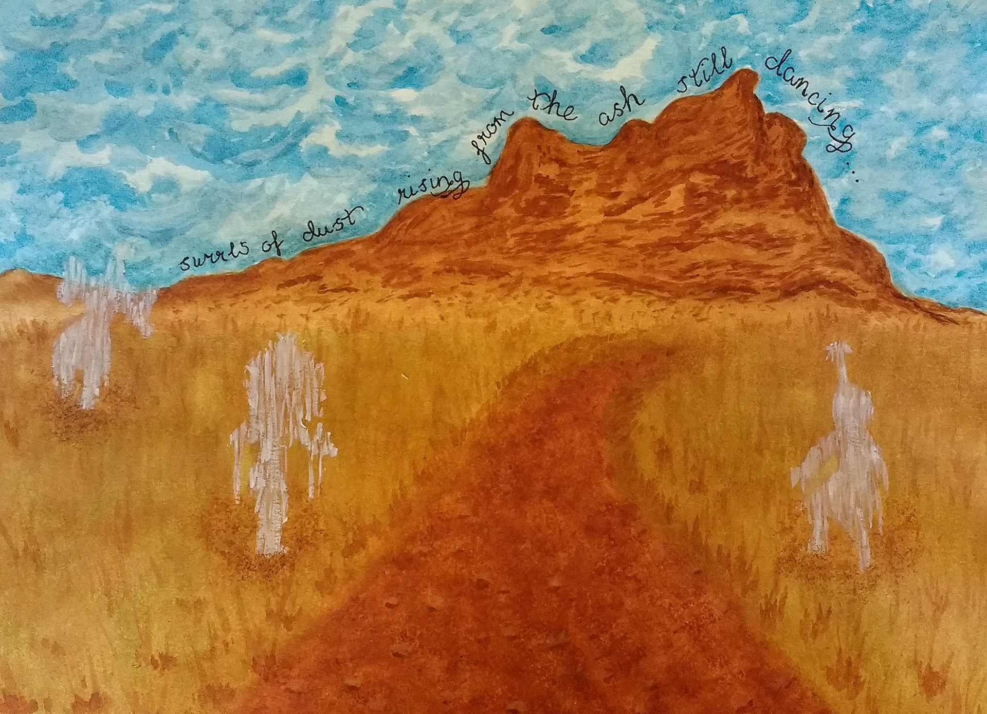 "Swirls of Dust" watercolor