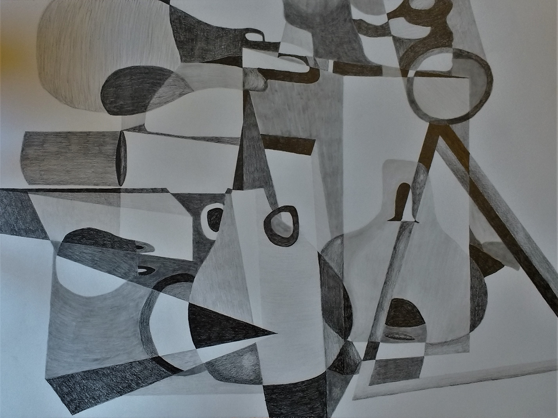 "Ollas"  24"W x 18"H, graphite