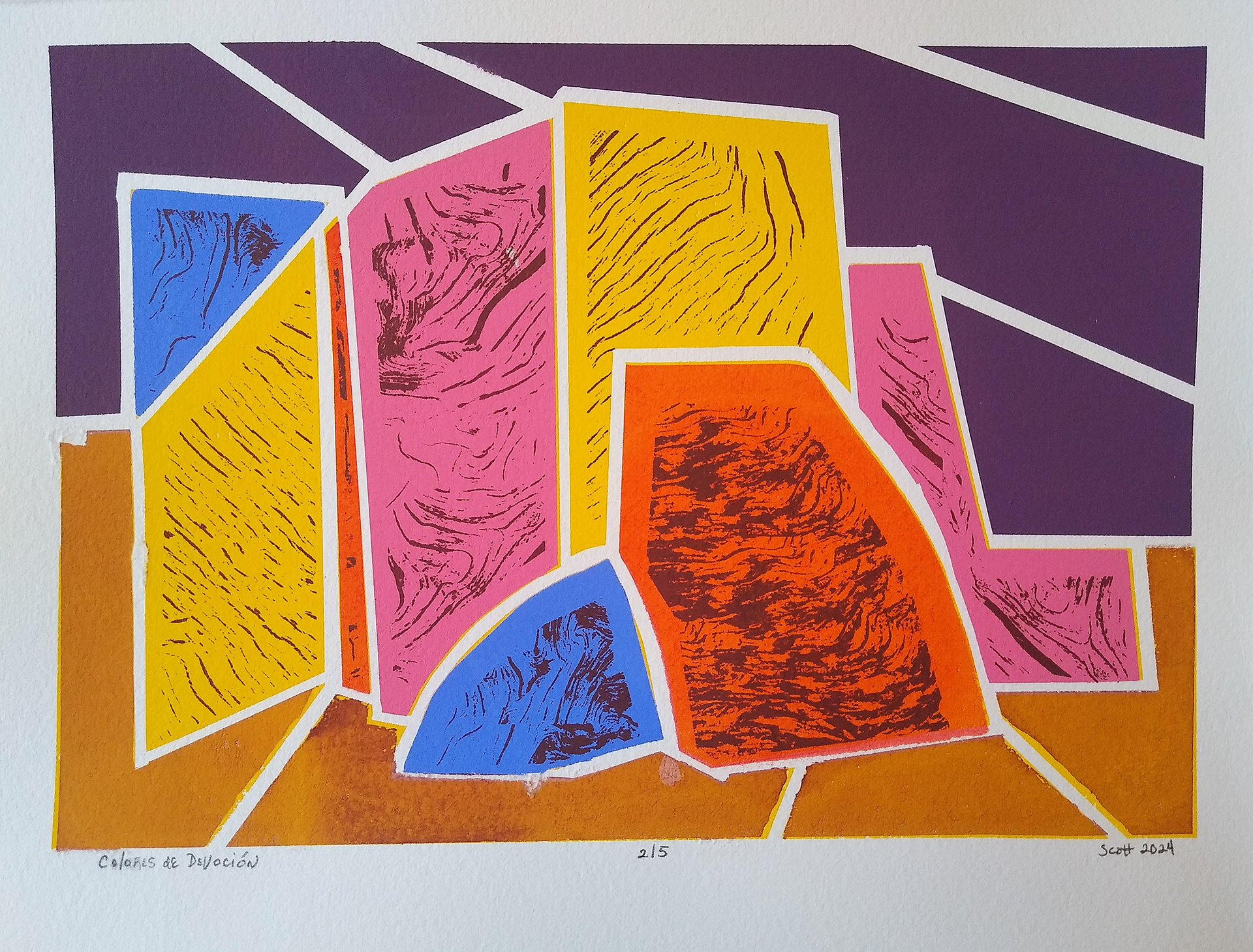 "Colores" 14"W x 12"H, silkscreen