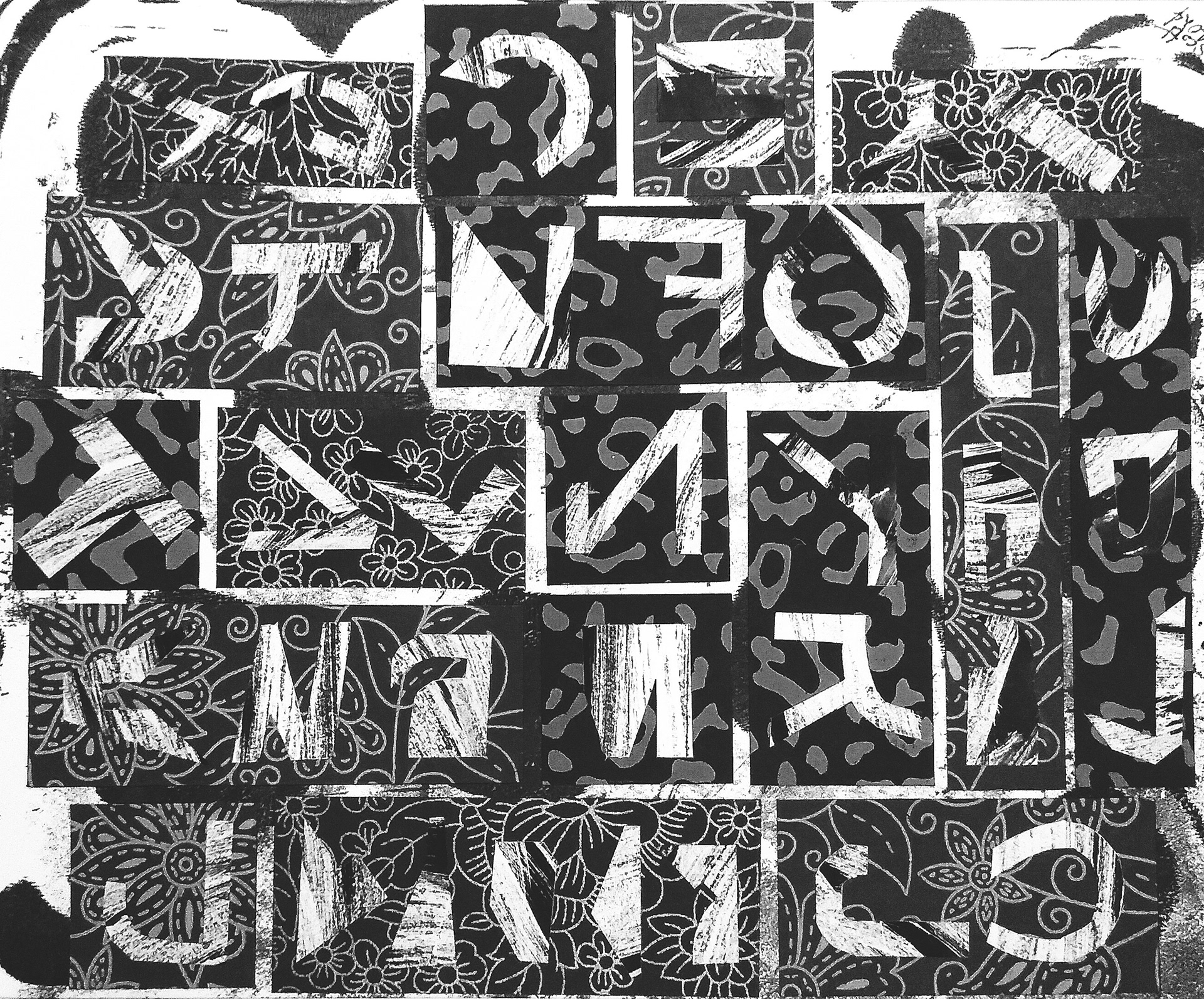 "Alpha Print" 10"W x 8"H
