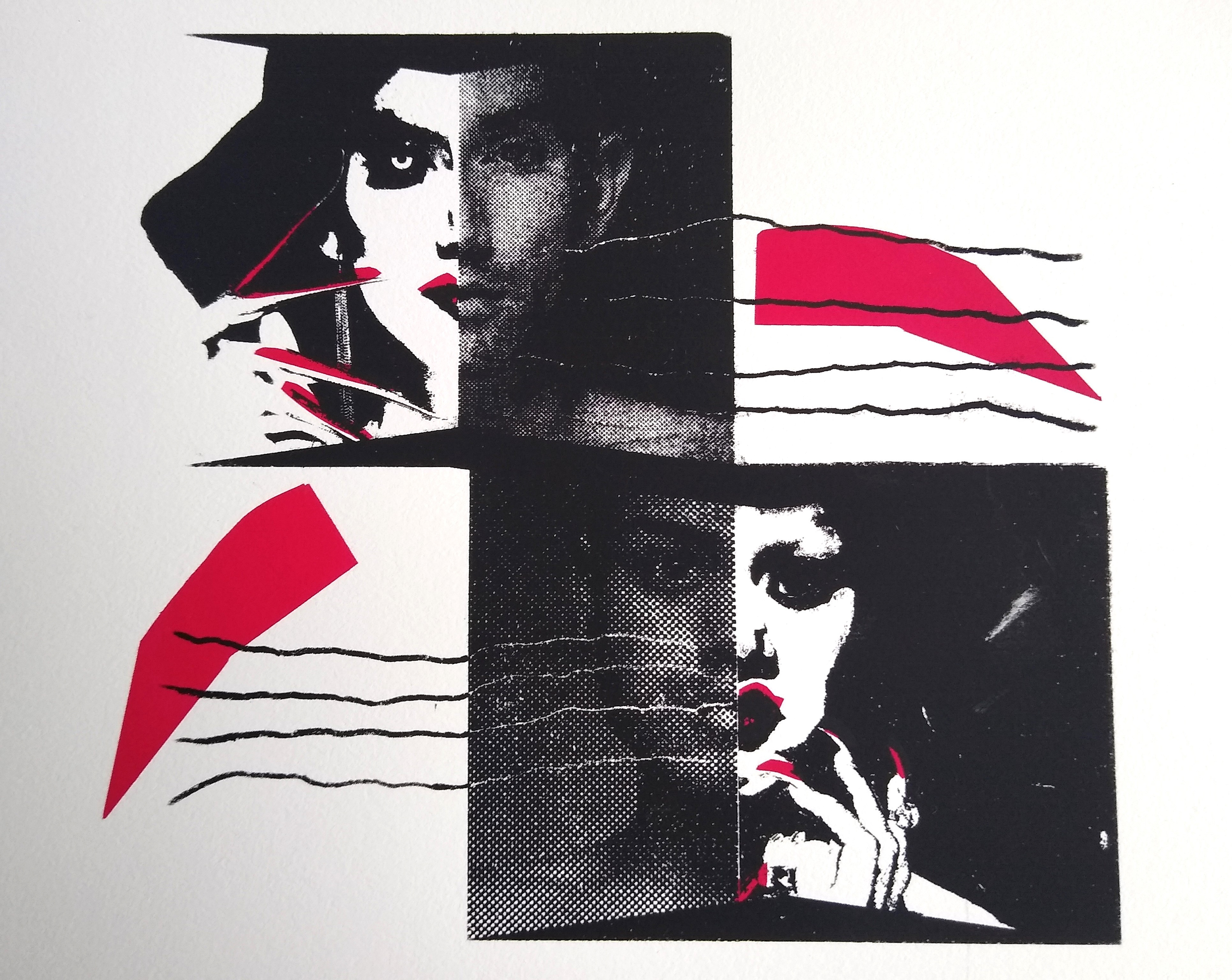 "Scratched Mirror" 14"W x 11"H, silkscreen