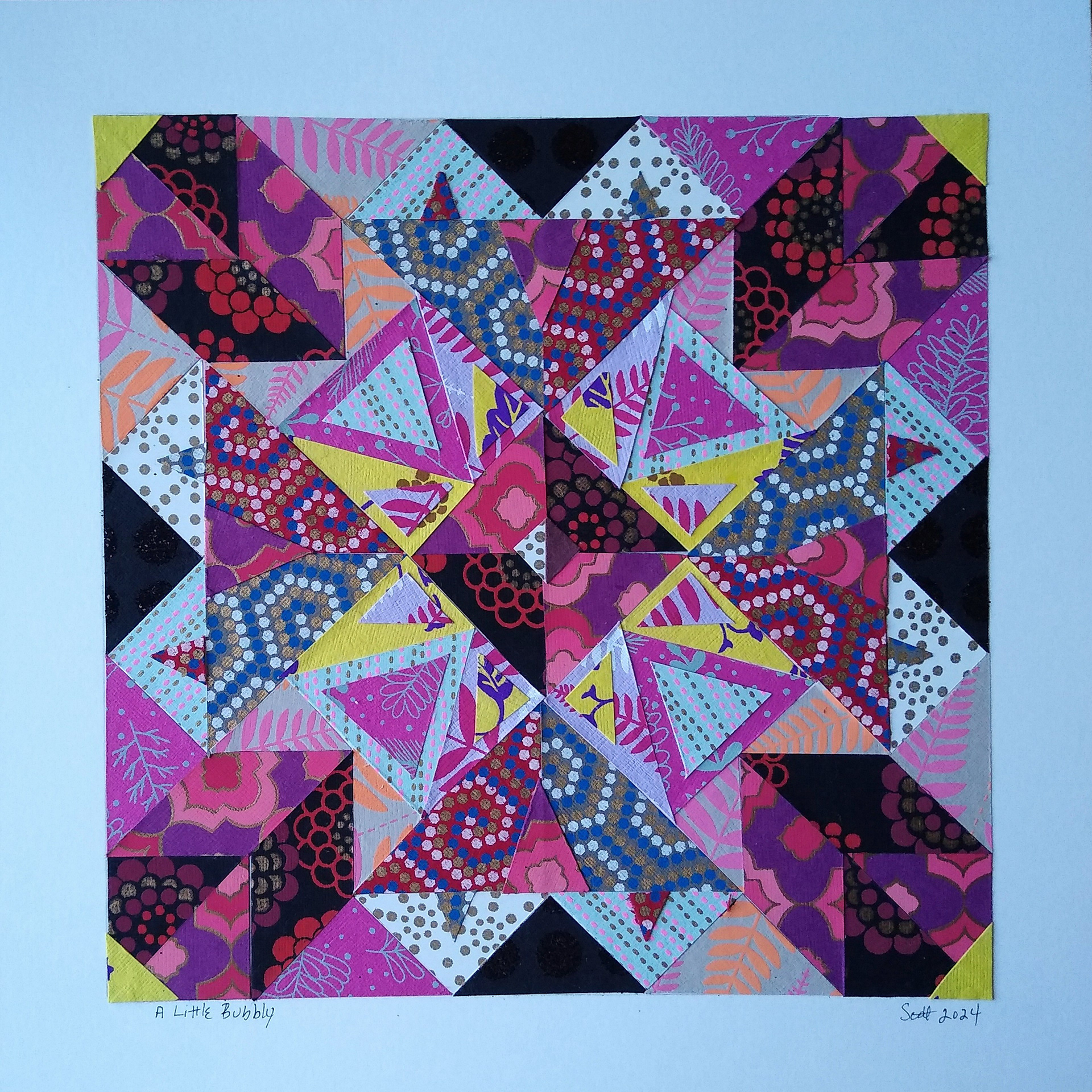 "Bubbly"  12"W x 12"H