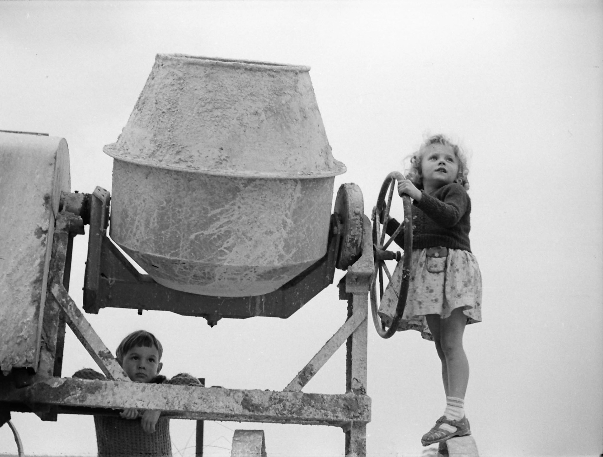 Steering the good ship Cement Mixer. I took this photo in the early 1960s nearly 60 years ago
