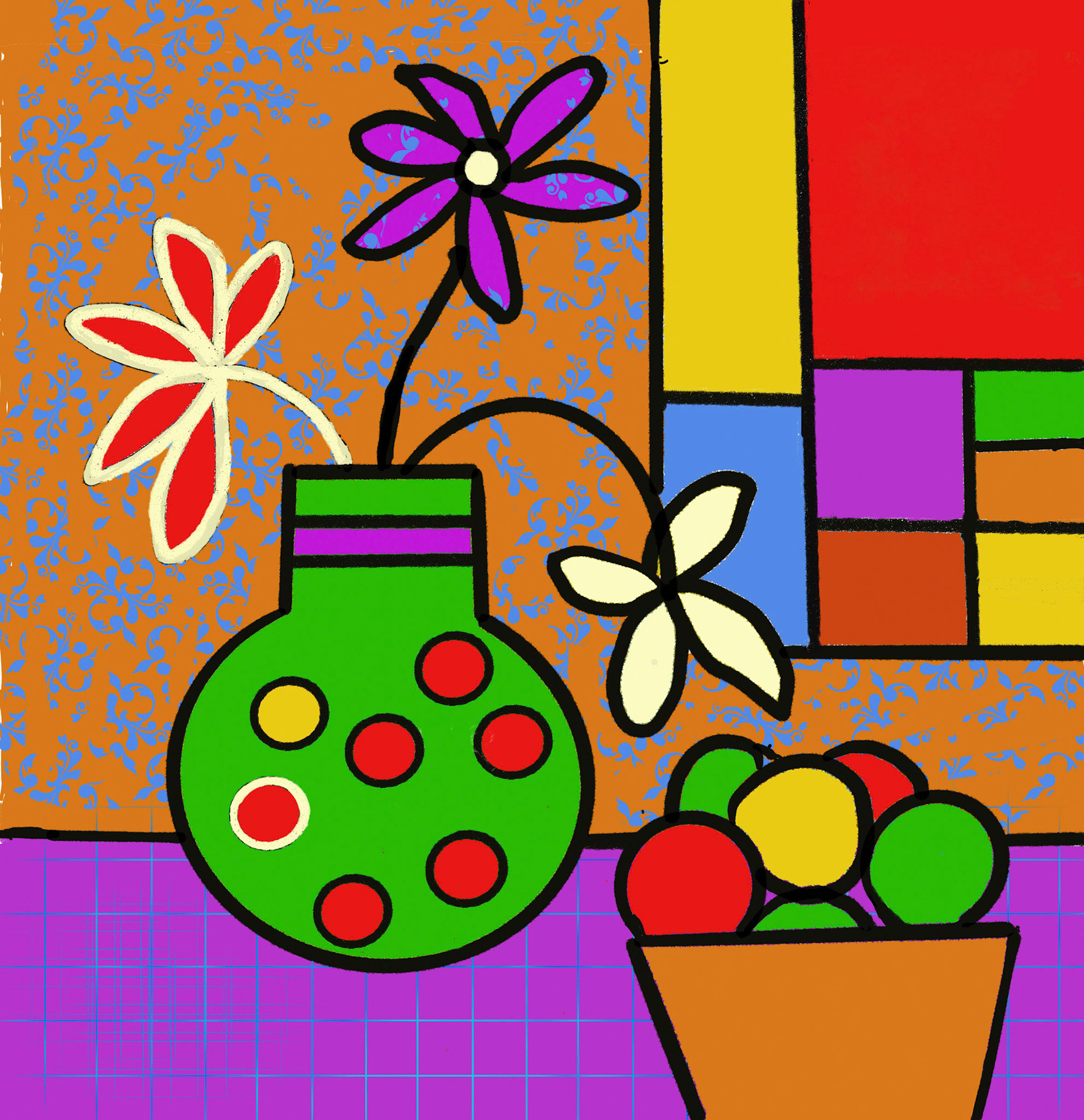 Mondrian still life