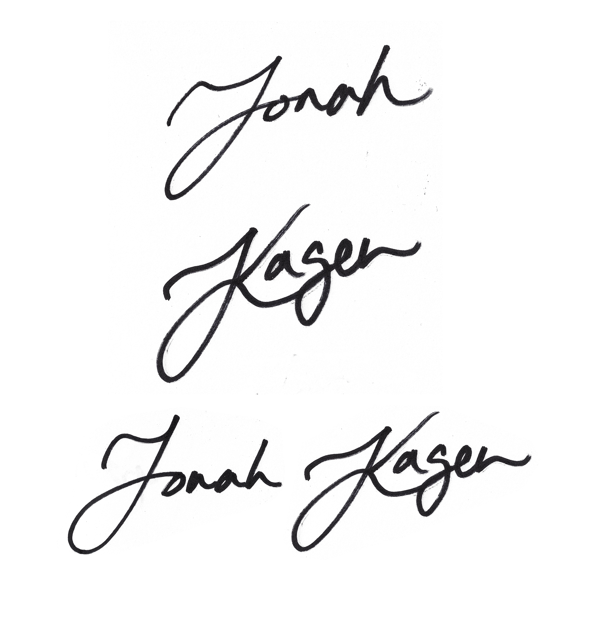 "Jonah Kagen" Lettering