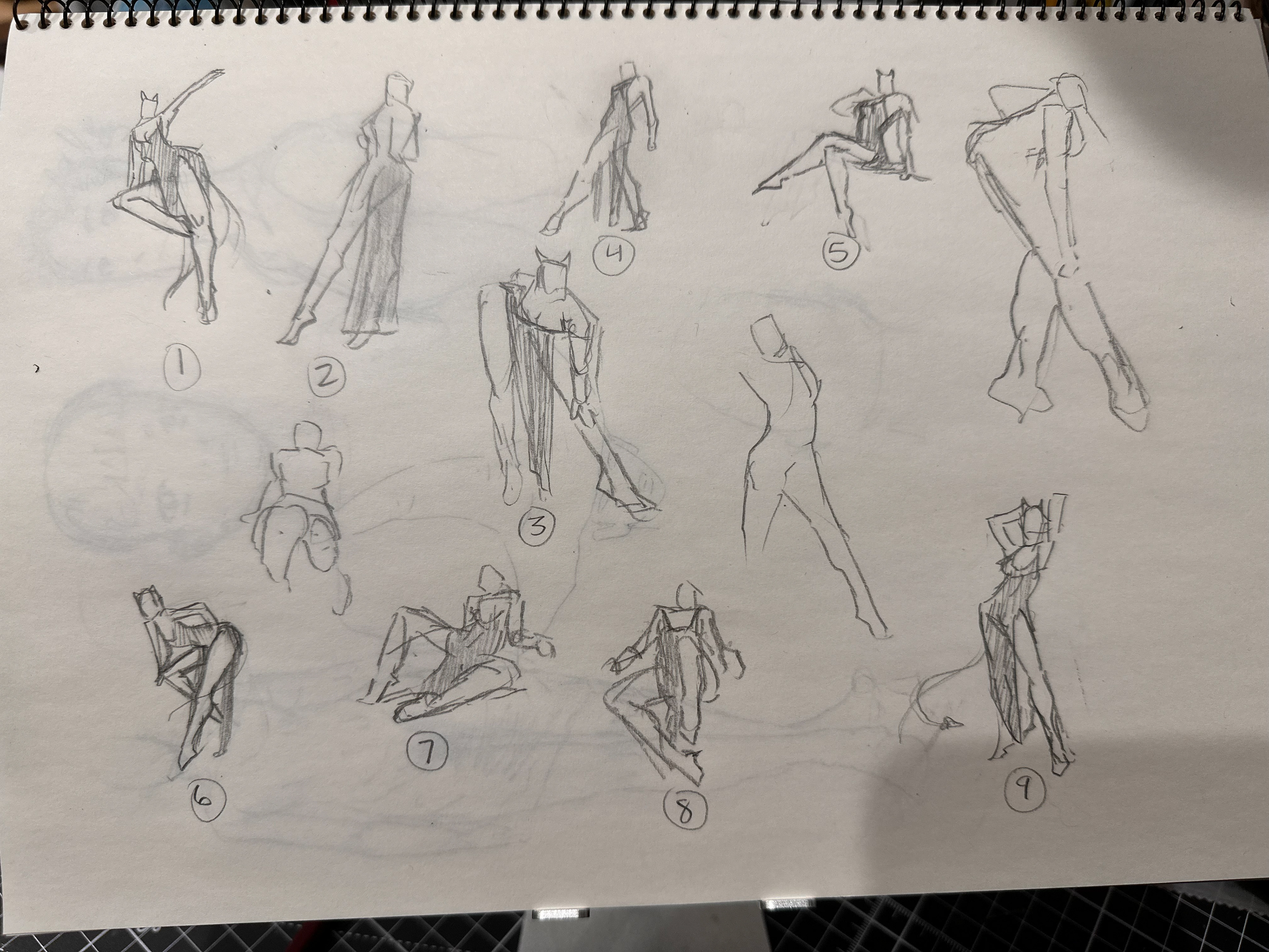 Pose sketches by Gigi Murakami