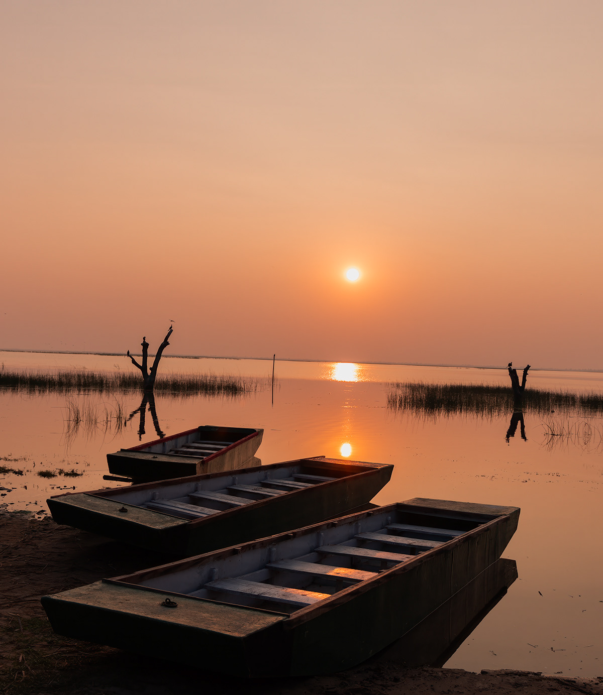 A Beautiful Sunset At Nalsarover Lake