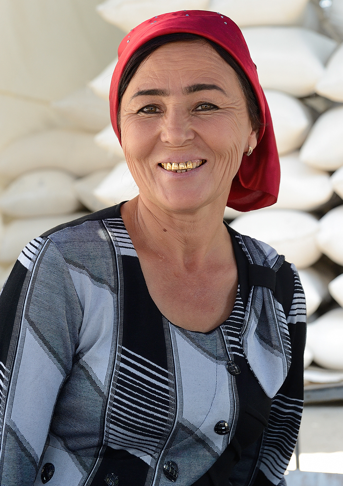 Marchande de fromages Tashkent -Ouzbékistan