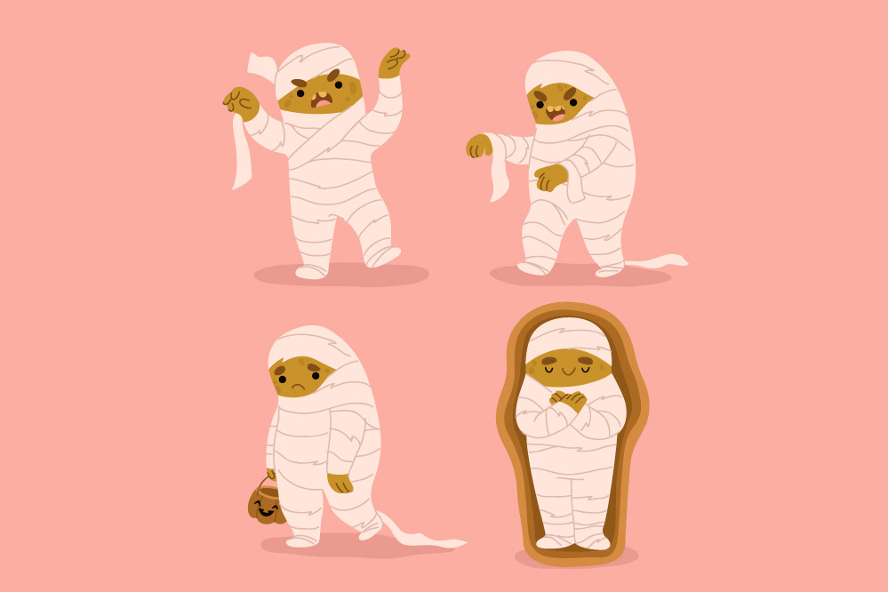Illustrated cute Mummy character