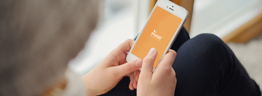 Girl using the Phase App