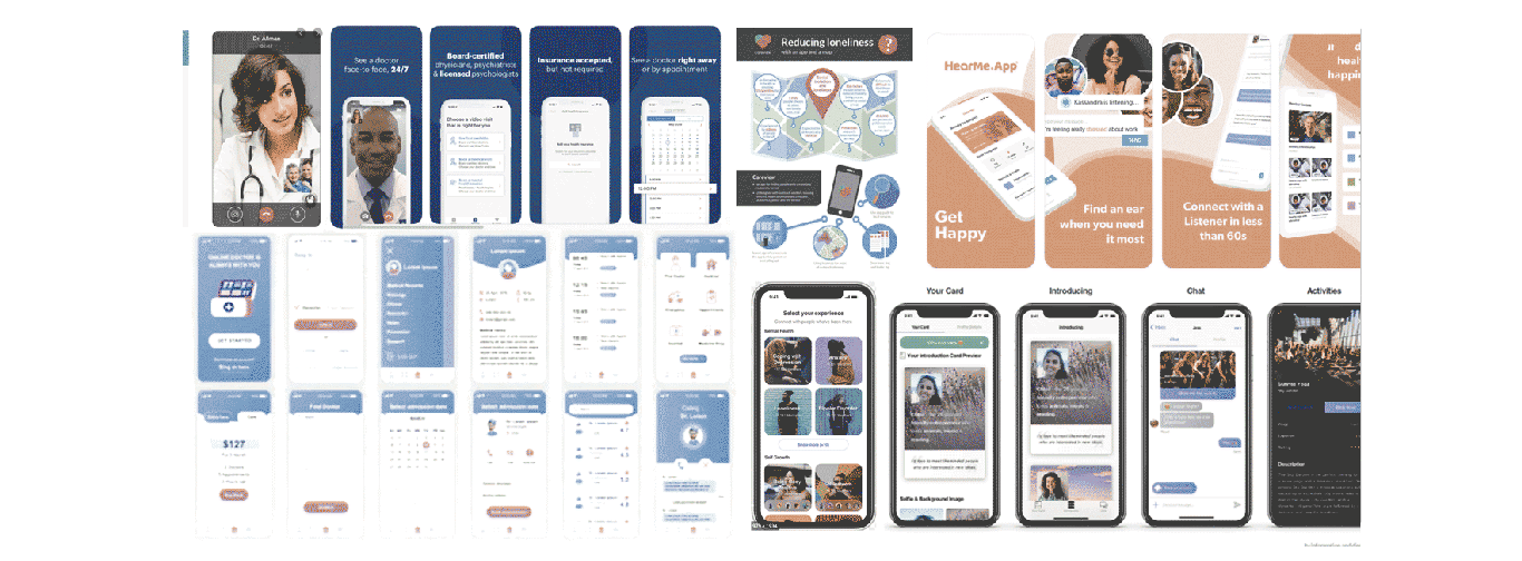 Example of apps that support loneliness in the market place