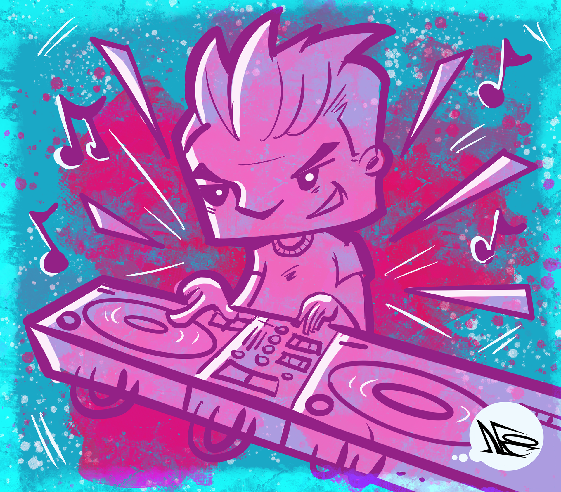 Mixing made in Procreate. 