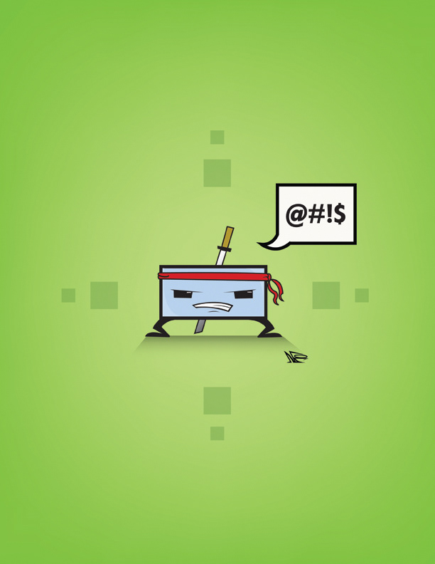 Box Samurai made in Illustrator.