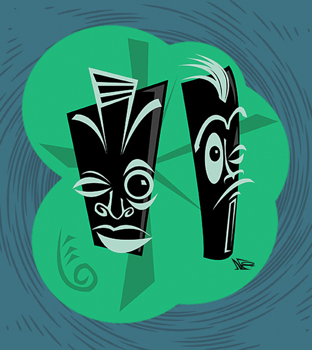 Tiki Mask made in Illustrator.