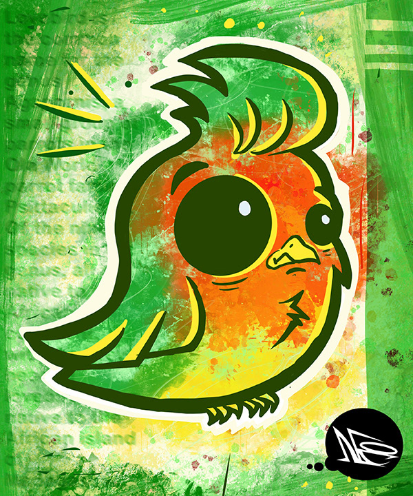 Love Bird created in Procreate.