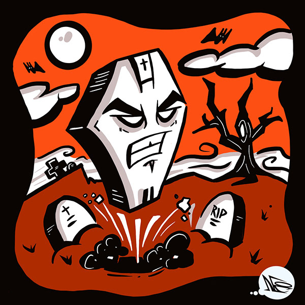 Coffin Lives! created in Procreate.