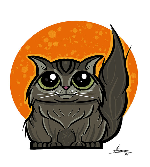 Oscar the Cat created in Procreate. 