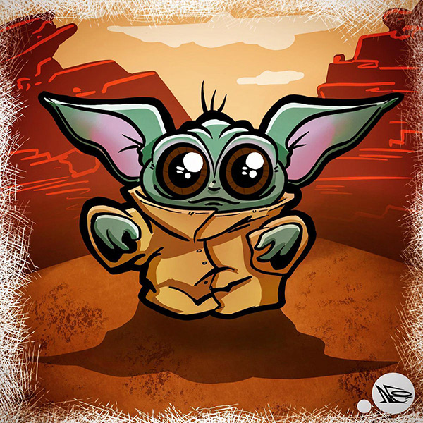 Grogu made in Procreate. 