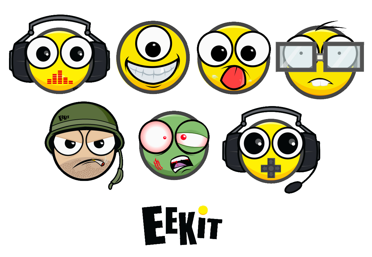 Sticker Concepts made in Illustrator. 