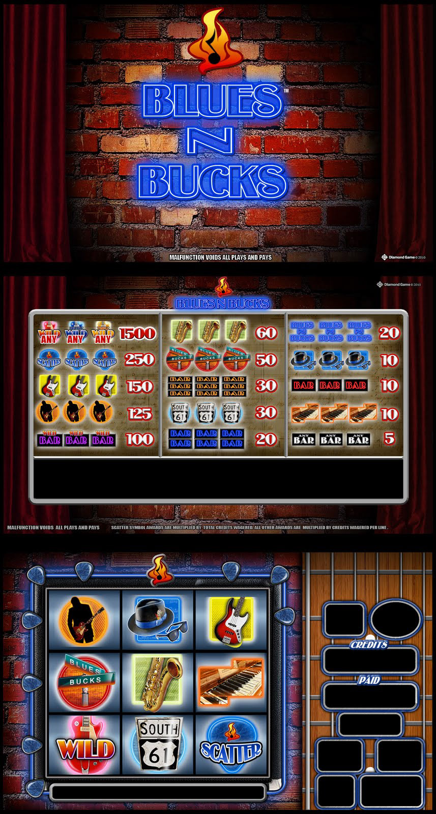 Blues N Bucks Slot Machine