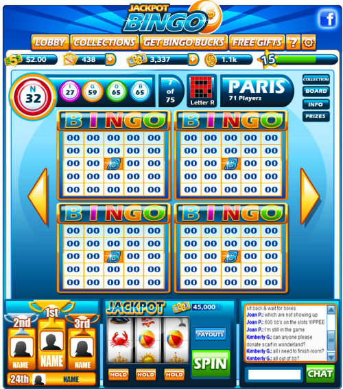 Jackpot Bingo 2.0 Gamboard