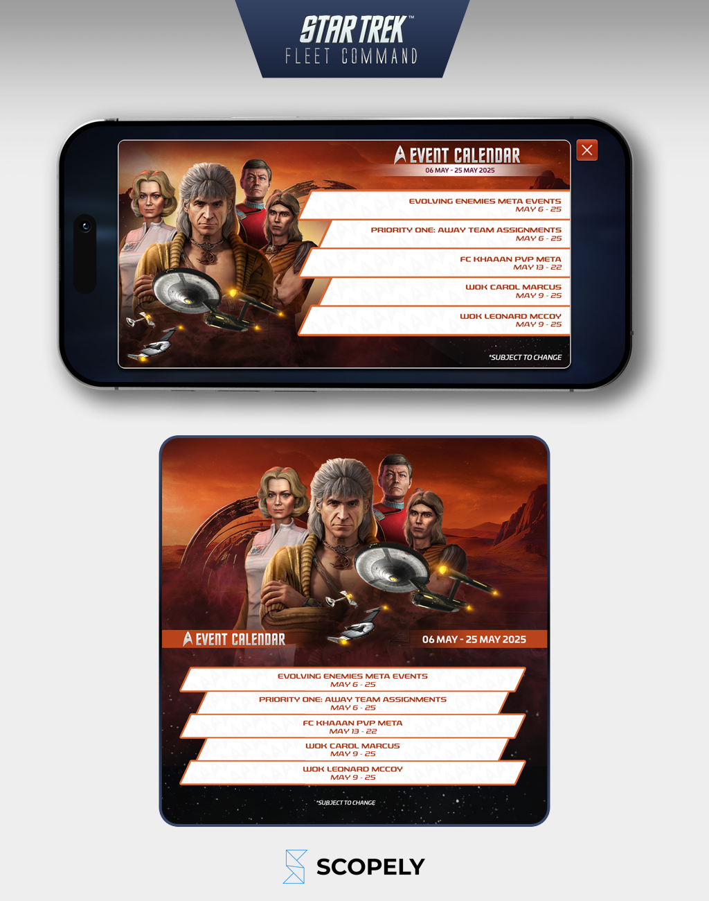 Events Interstitial & Social Calendar