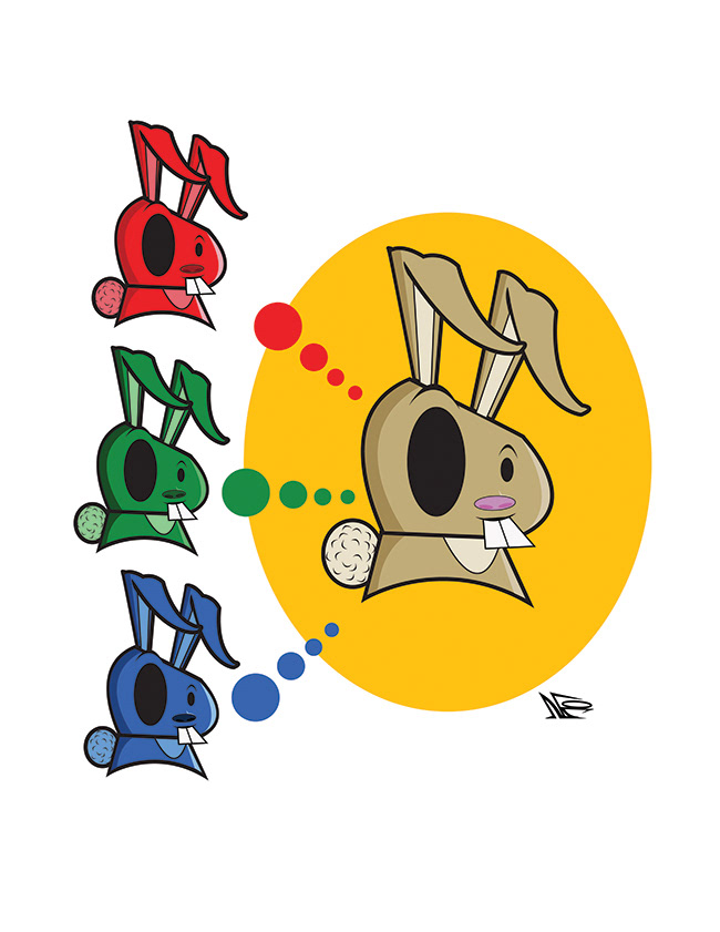 RGB Bunny made in Illustrator.