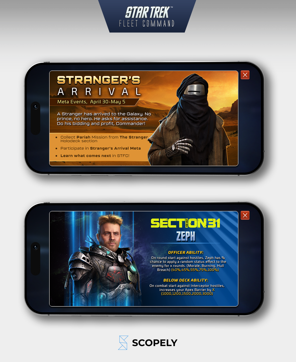 Interstitials for Star Trek: Fleet Command