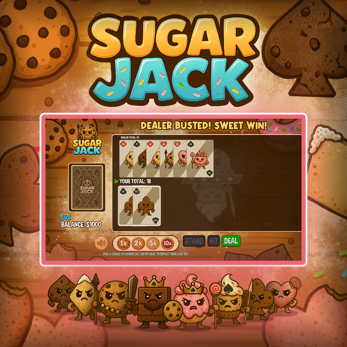 Instagram Teaser for SugarJack game.