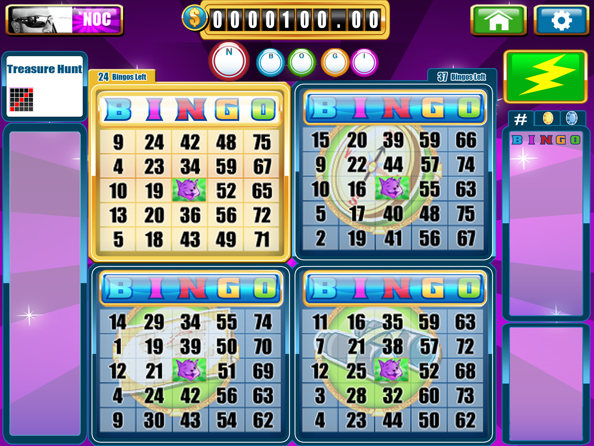 Jackpot Bingo Gameboard