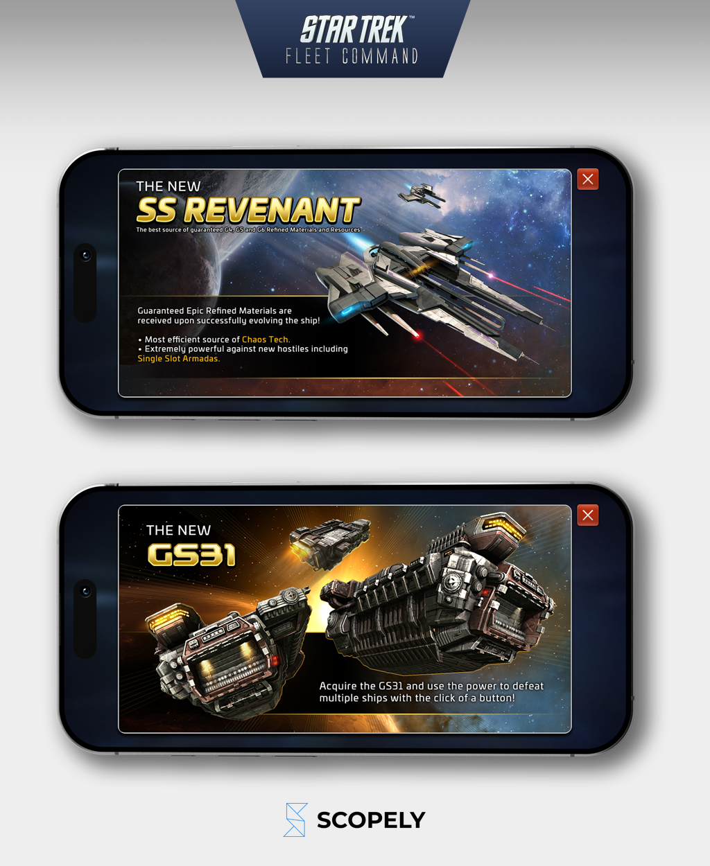 Interstitials for Star Trek: Fleet Command