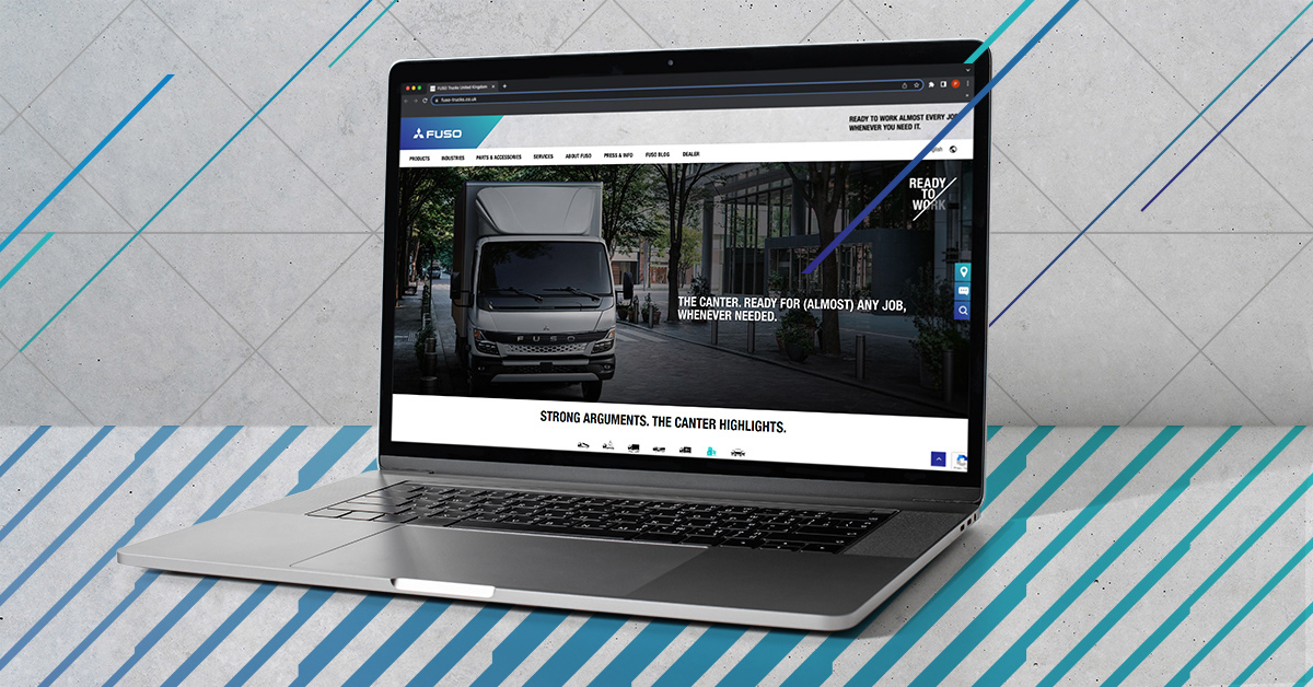Composite created in Photoshop using FUSO Canter branding