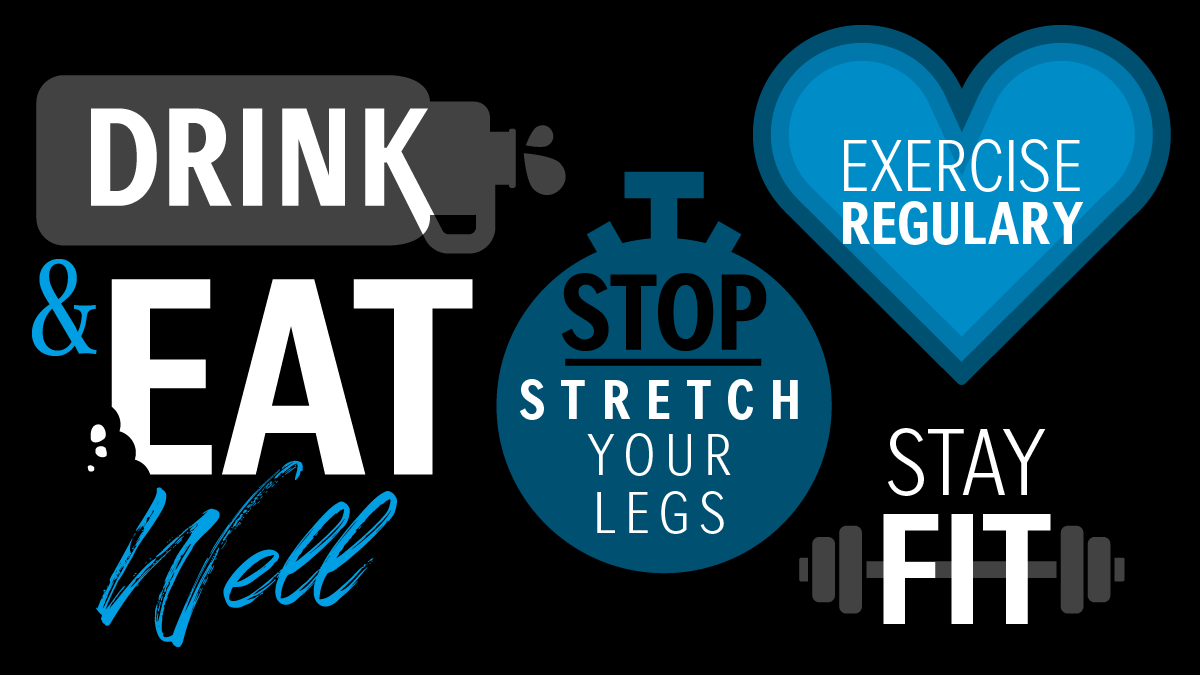 Vibrant Health Advocacy: A visual mantra for on-the-go wellness. Crafted in Adobe Illustrator, inspiring truckers to stay hydrated, stretch, and stay fit.