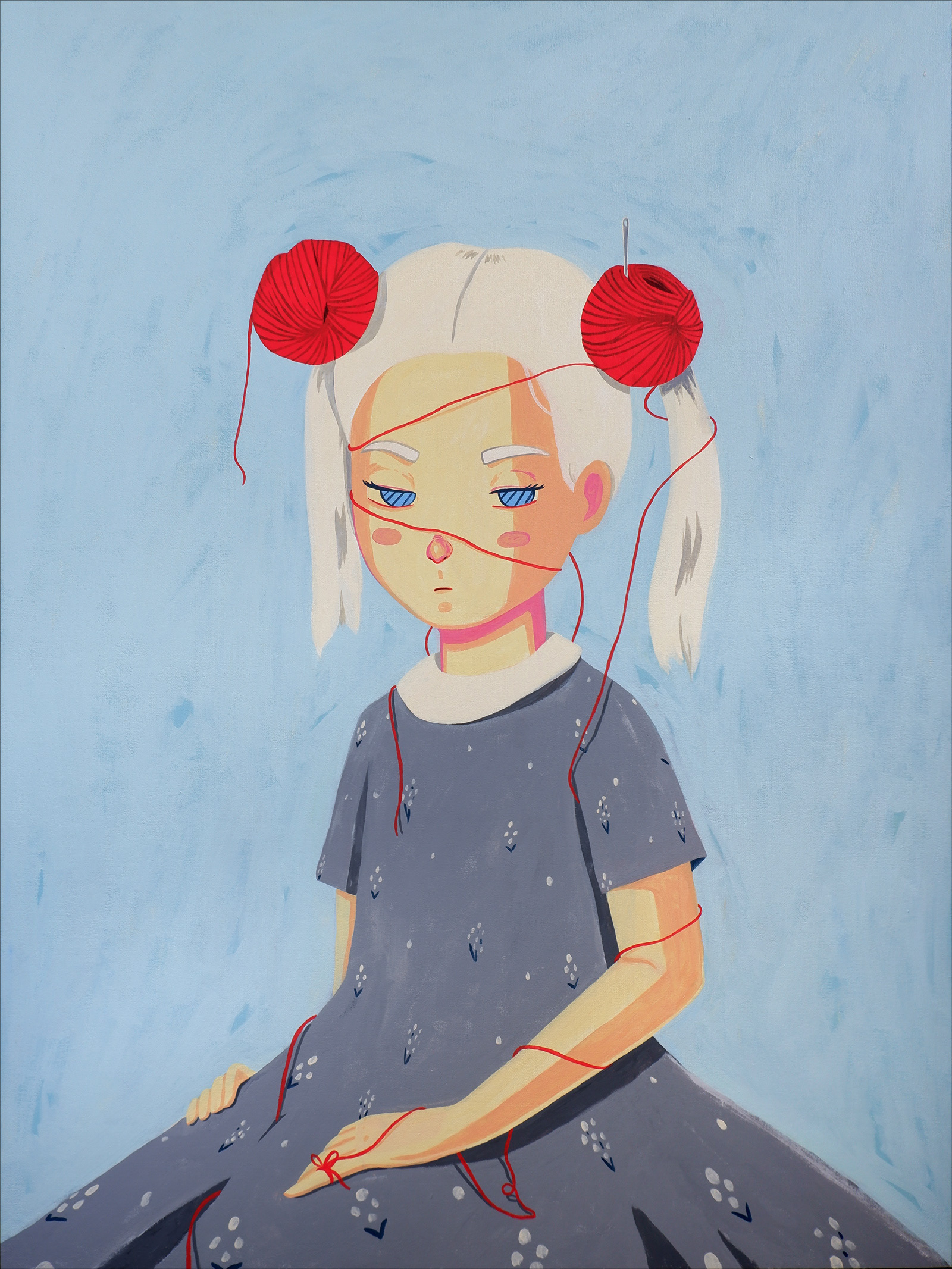 "Higgledy Piggledy" 48h x 36w in / Acrylic on Canvas