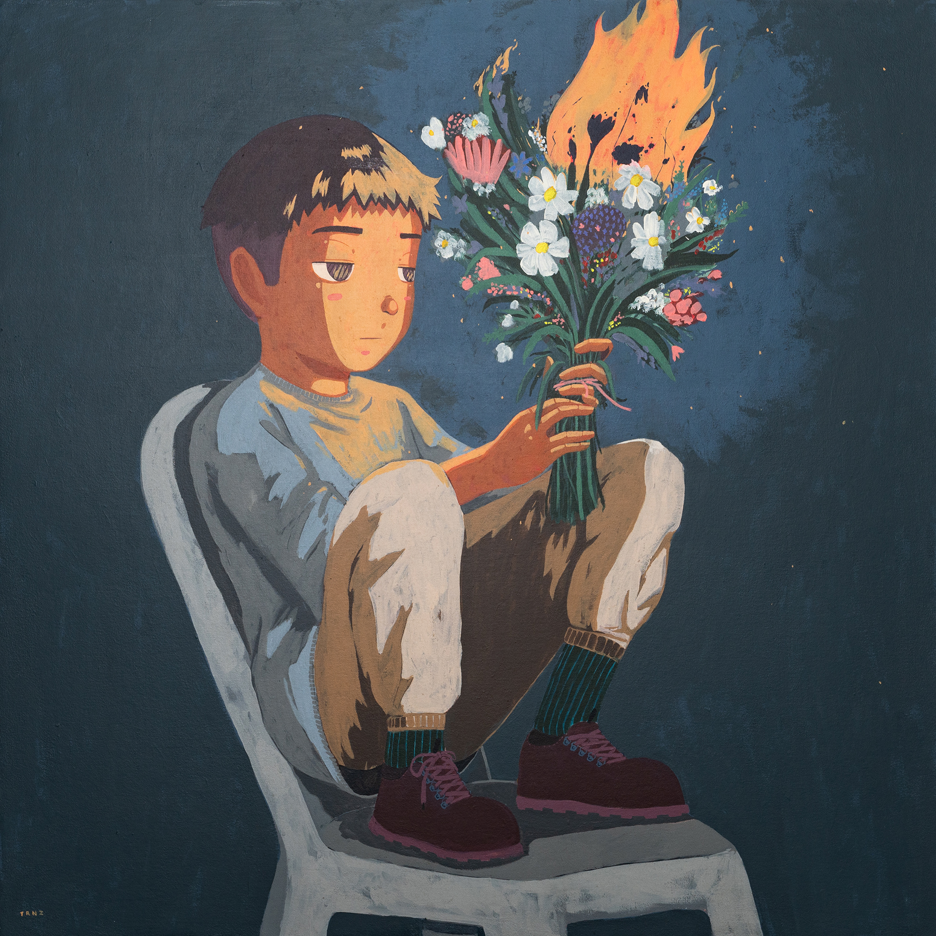 "Bottle Rocket" 100h x 100w cm / Acrylic on Canvas