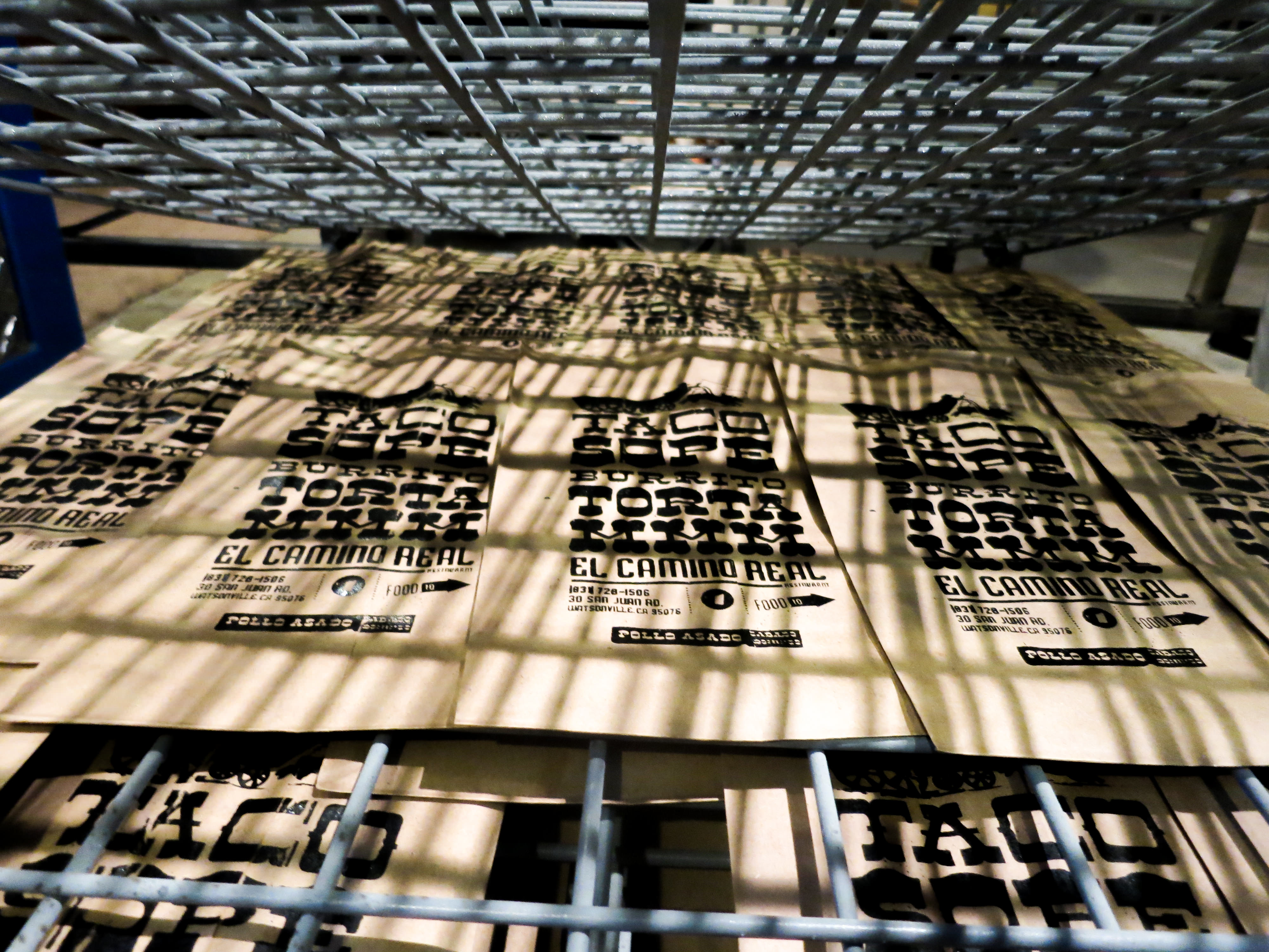 El Camino Real Restaurant / To-Go Paper Bags, process image 2 of 8