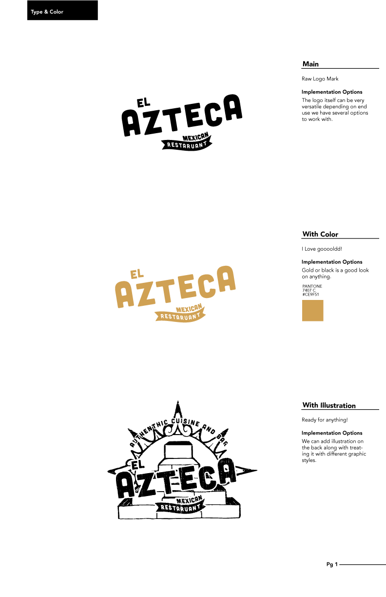 El Azteca Restaurant Logo, hero image