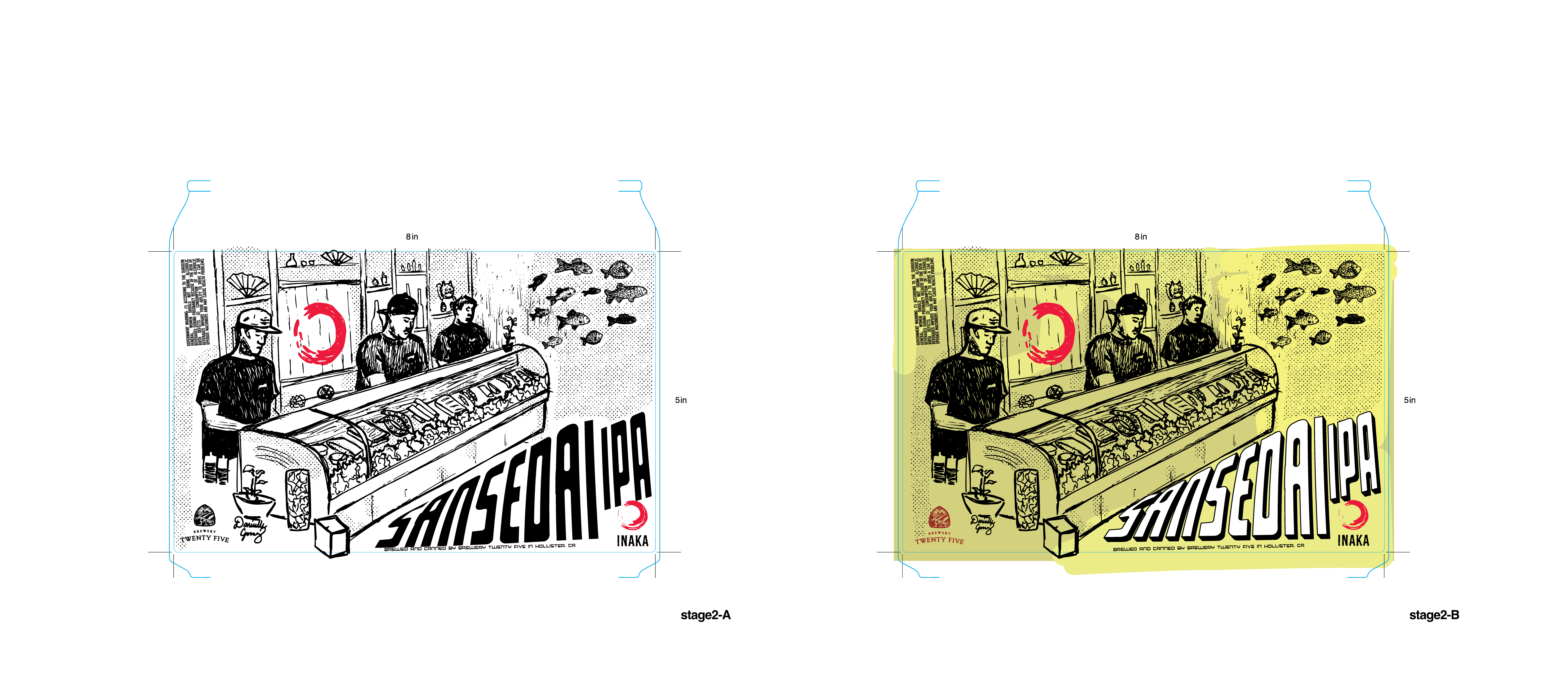 Brewery Twenty Five X INAKA, Beer Label, process image 2 of 4