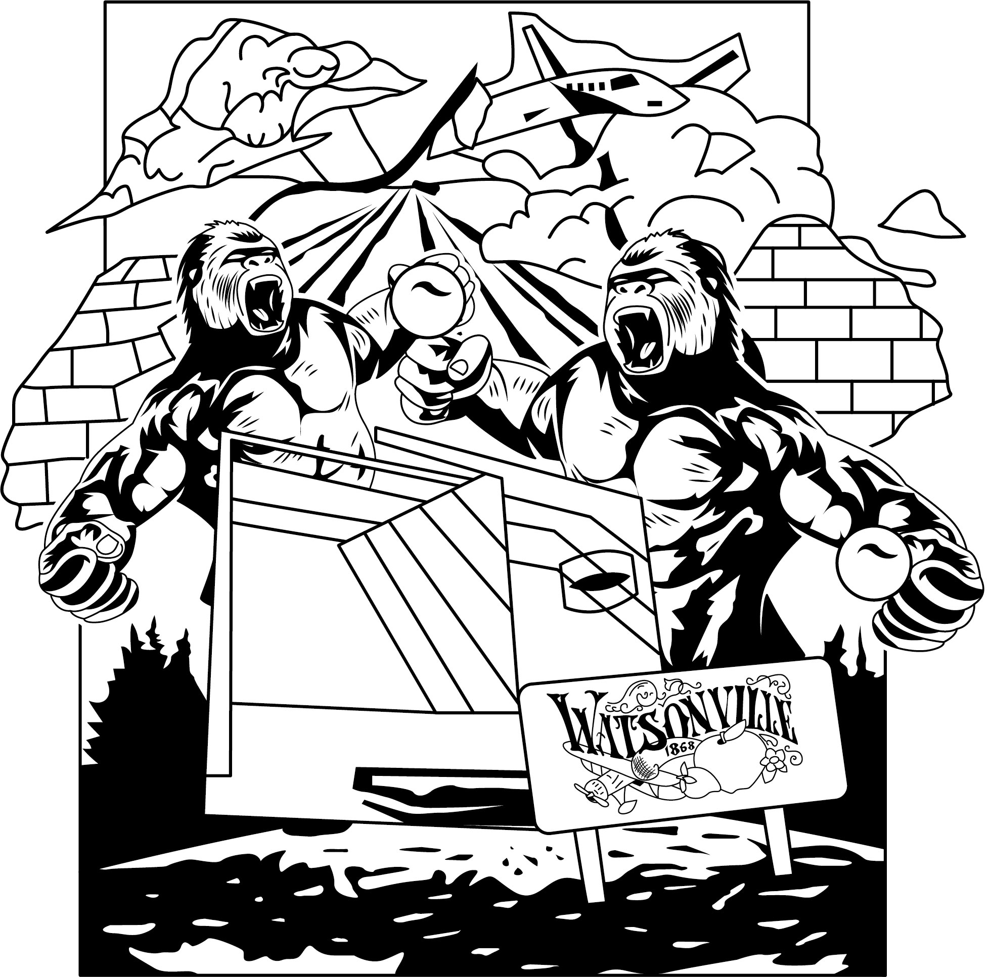 Watsonville 3 Wall Handball Tournament, Poster Design, process image 1 of 9