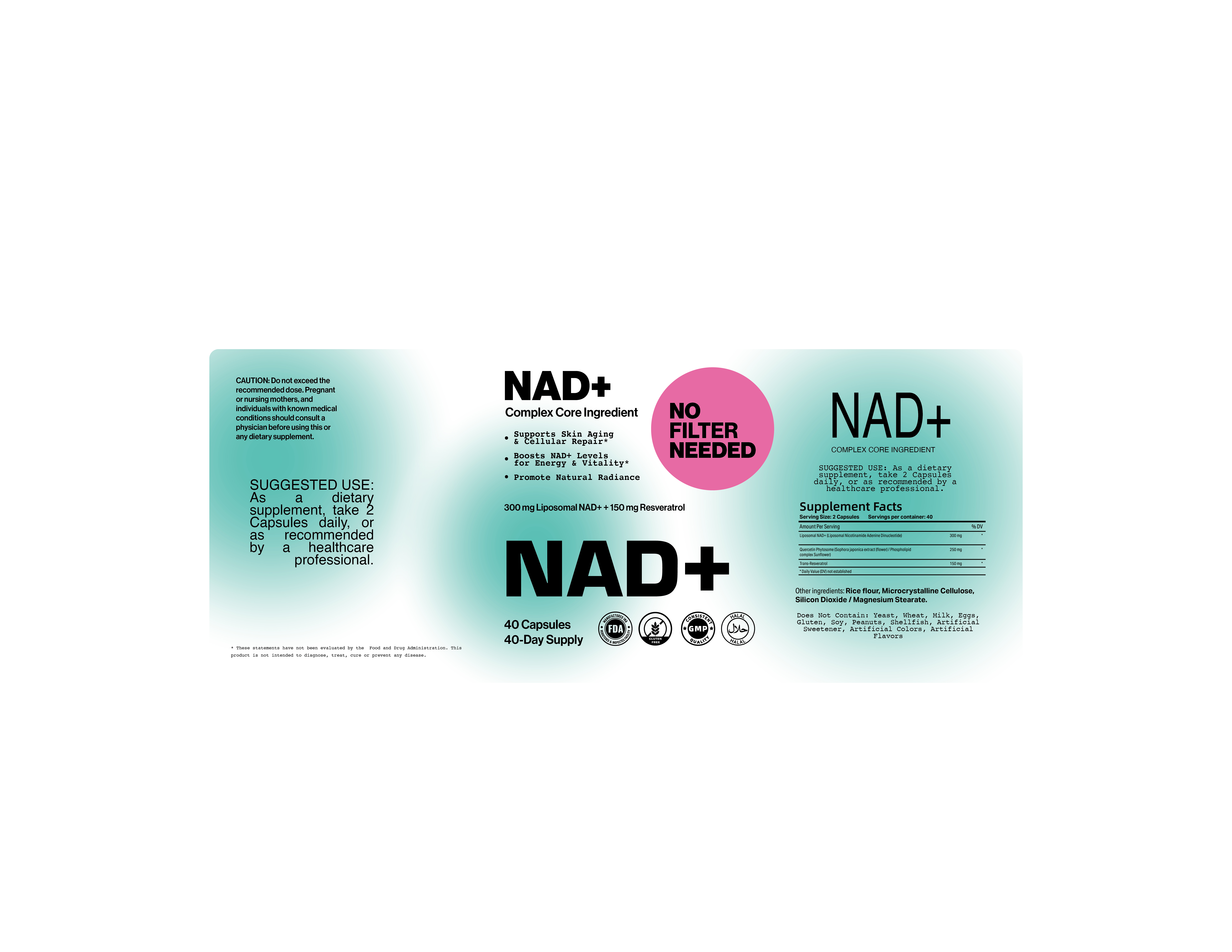 No Filter Needed | NAD+ Supplement Label Design, process image 7 of 7