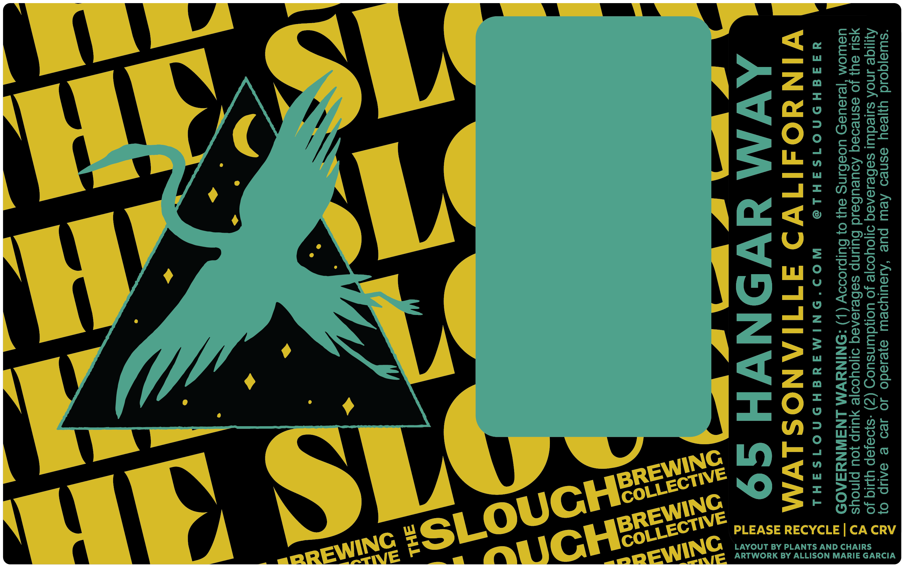 32oz Crowler Label, The Slough Brewing Collective, process image 3 of 3