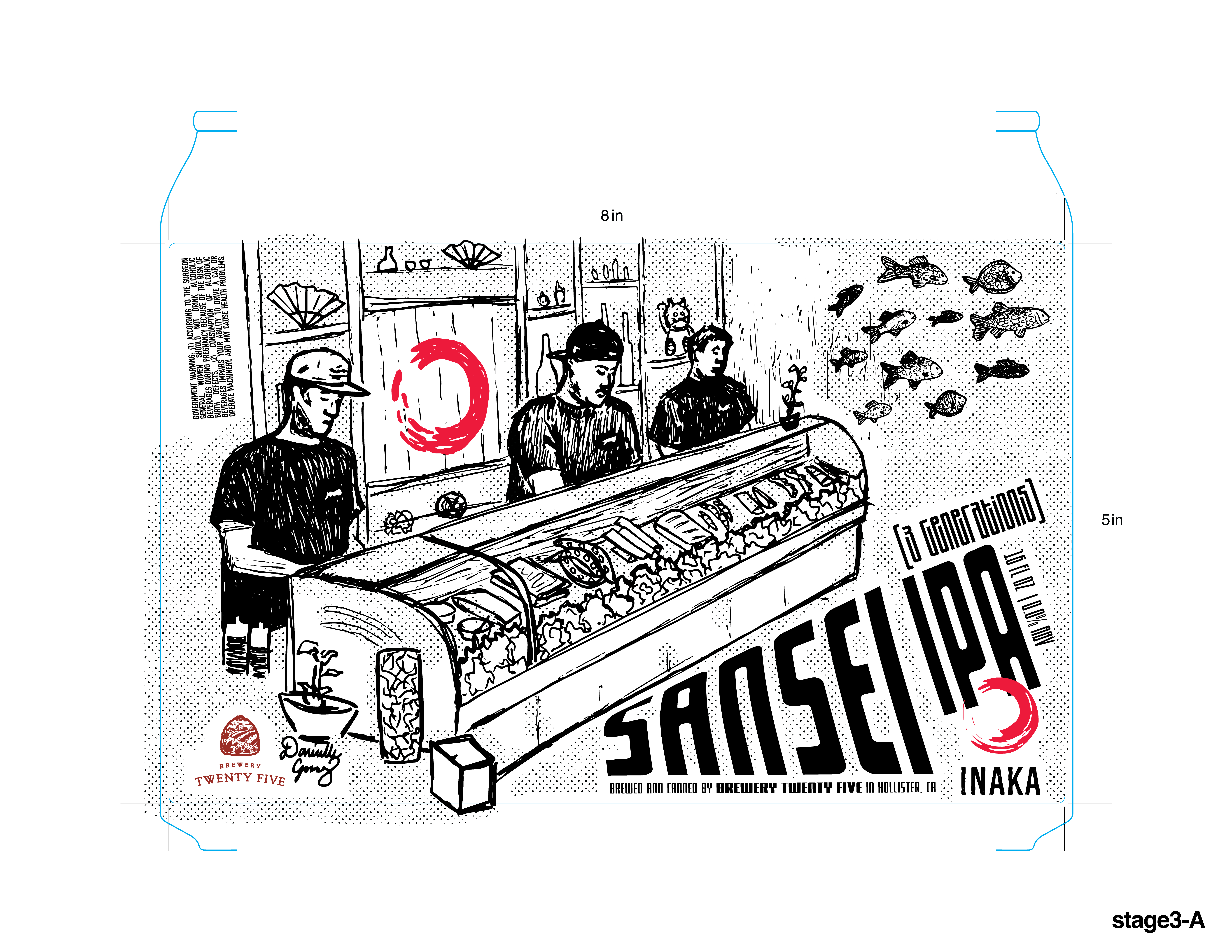 Brewery Twenty Five X INAKA, Beer Label, process image 3 of 4