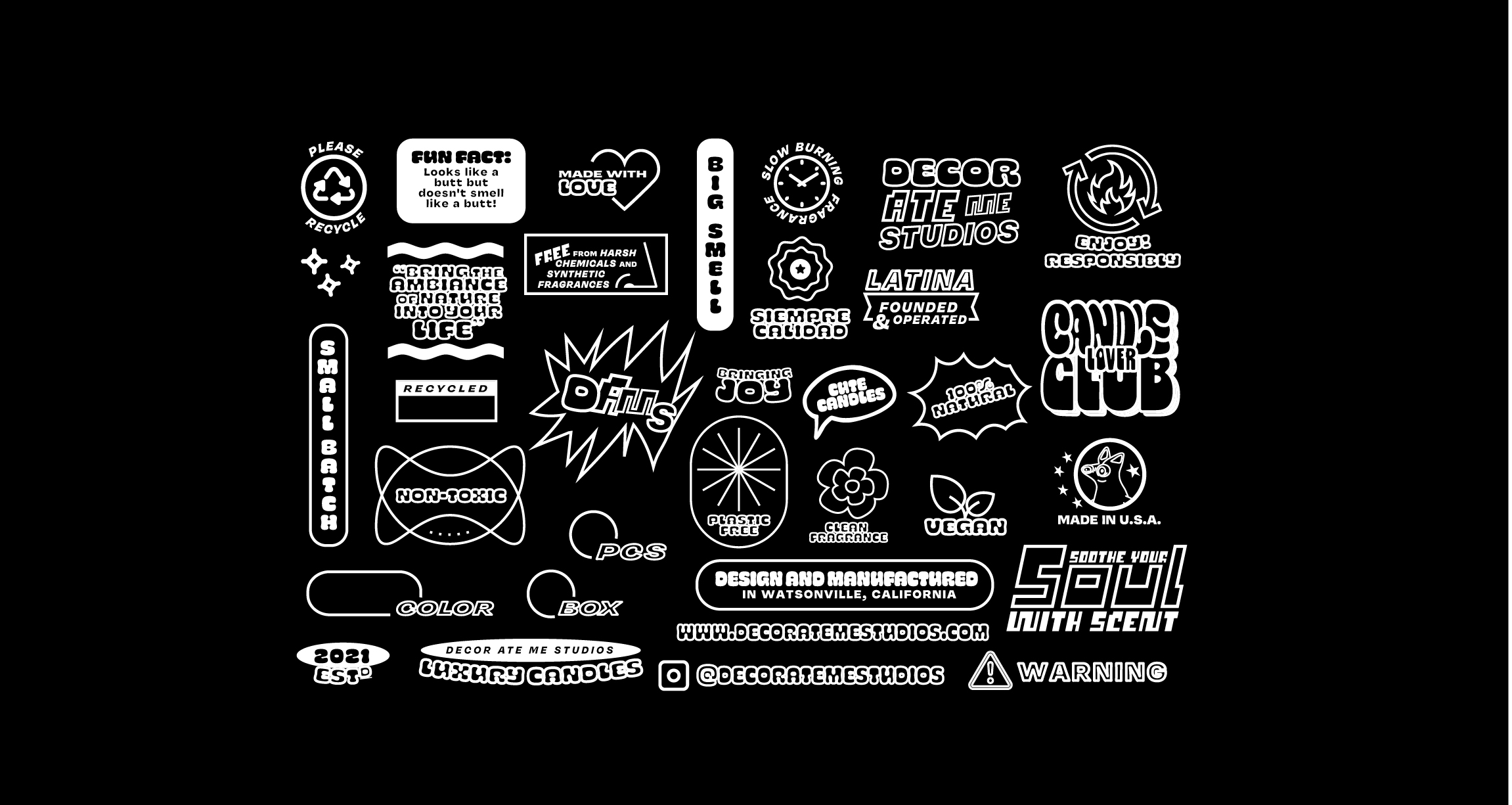 Decor Ate Me Studios – Elements for Candle Labels, hero image