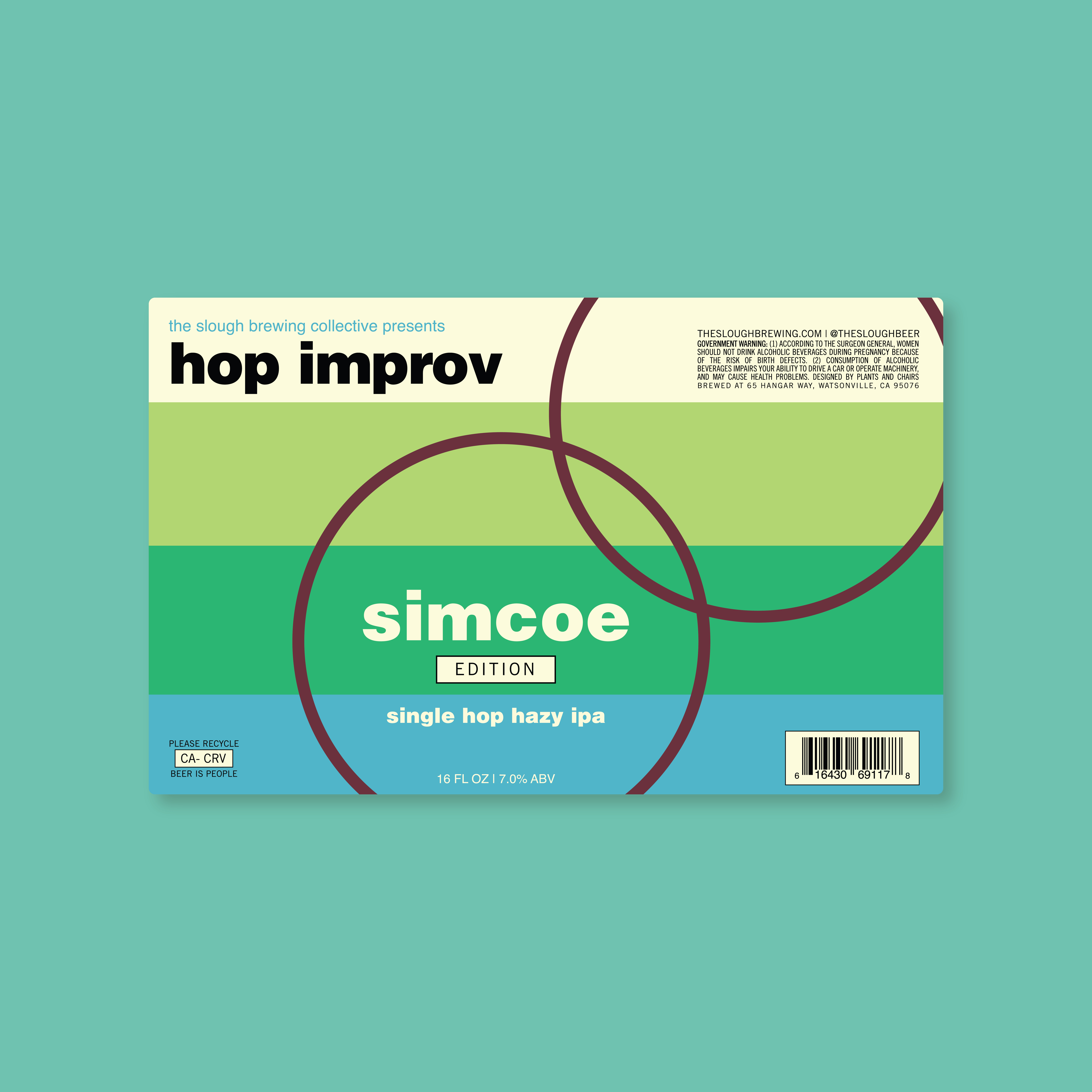 Hop Improv: Simcoe Label, The Slough, process image 15 of 15